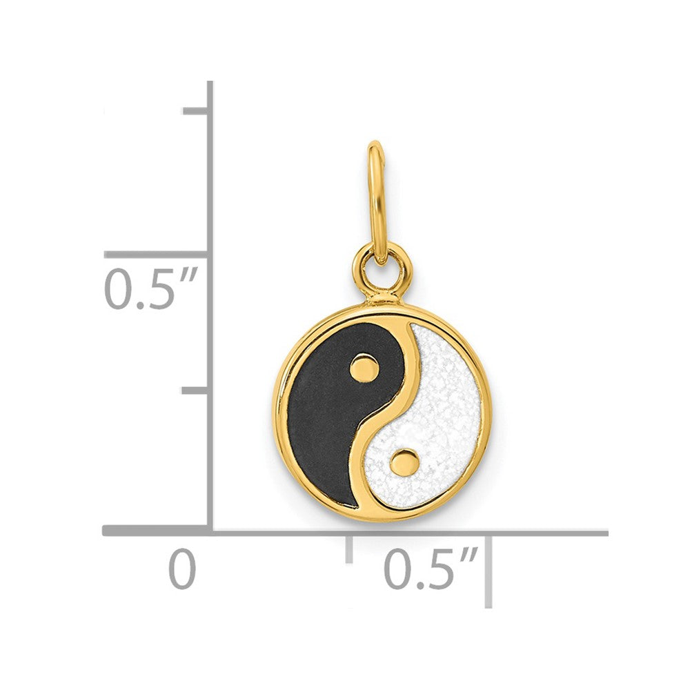 14K Gold Yin and Yang Necklace Pendant - Charlie & Co. Jewelry