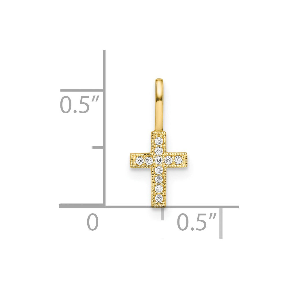Charlie & Co Jewelry | 14k Cz Cross Pendant - Model YC1500
