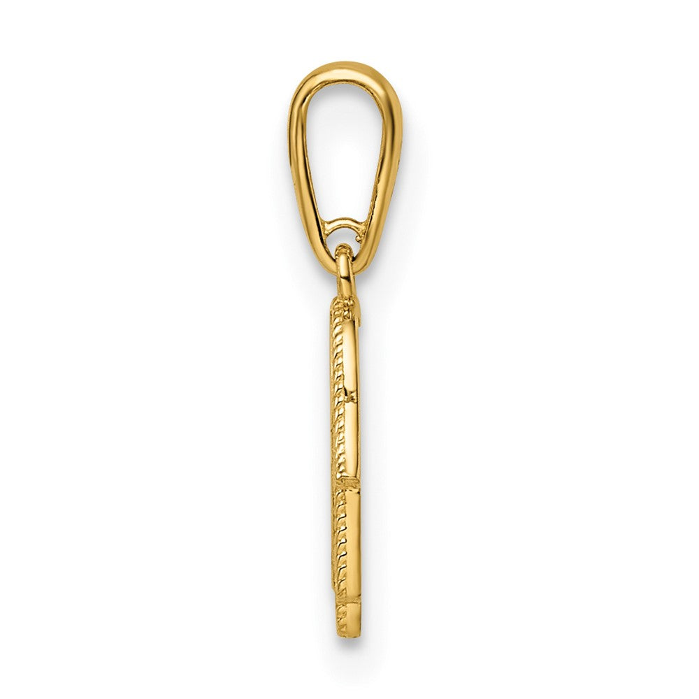 Gold Filigree Hamsa Hand Pendant Model-YC1502 - Charlie & Co. Jewelry