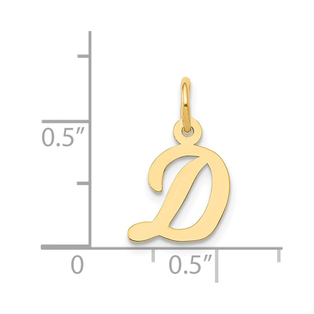 Charlie & Co Jewelry | 14k Small Script Letter D Initial Charm - Model YC658D