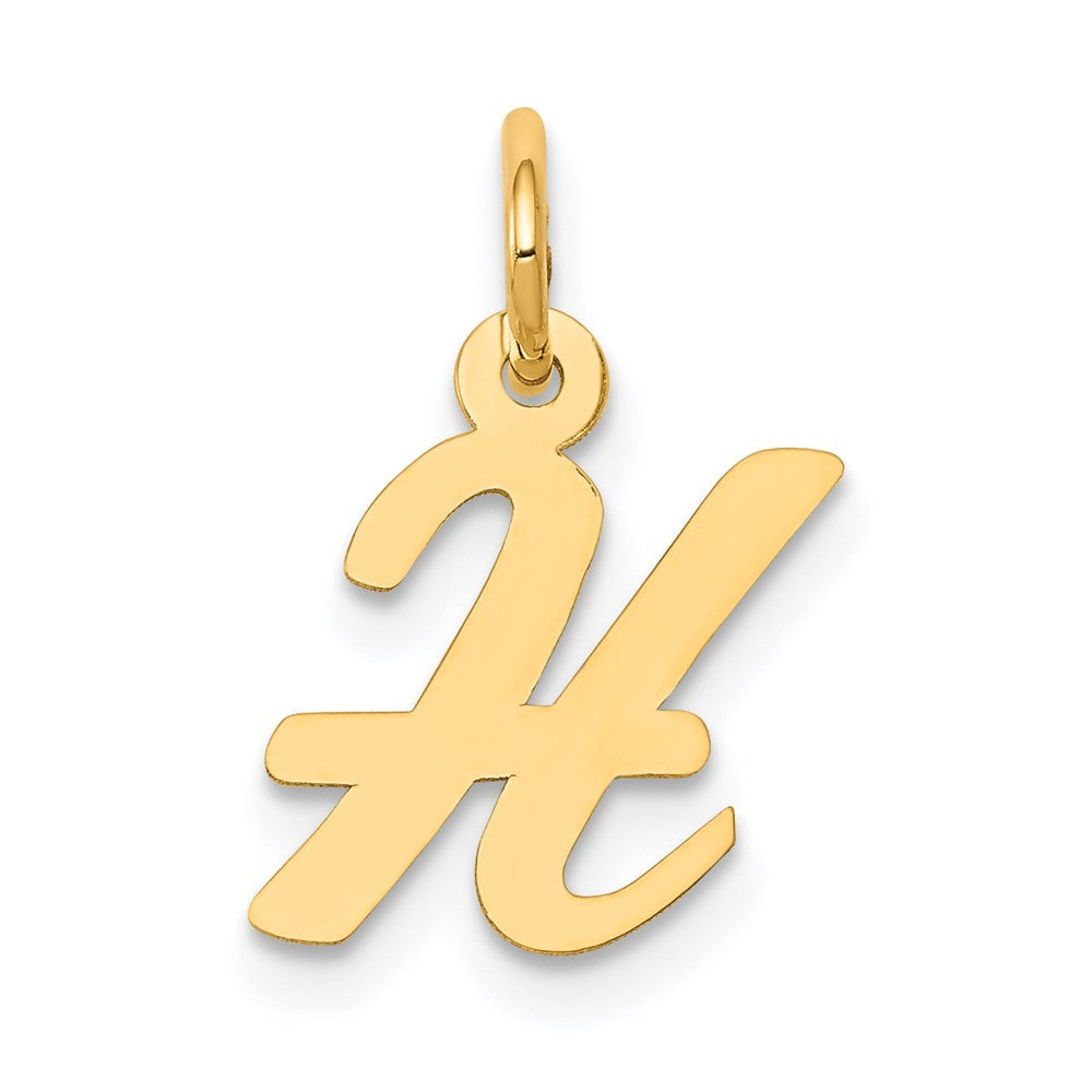 Charlie & Co Jewelry | 14k Small Script Letter H Initial Charm - Model YC658H