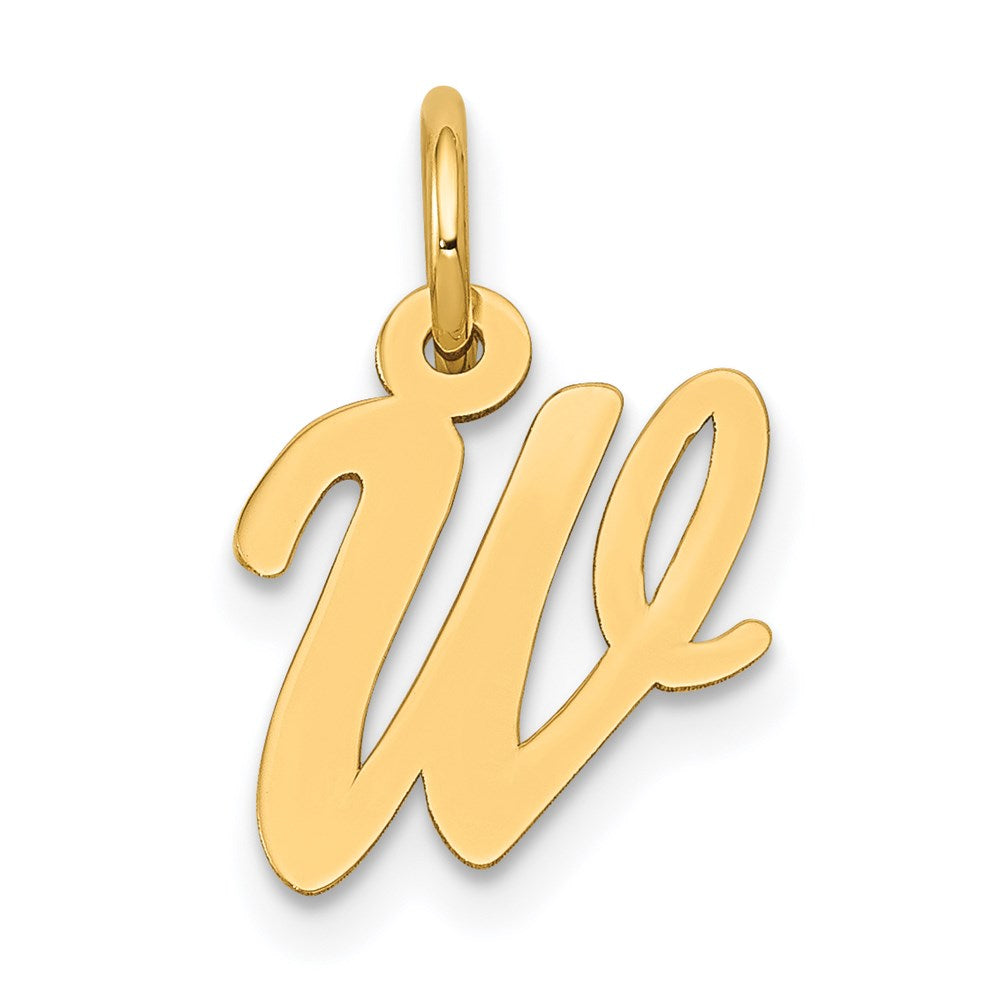 Charlie & Co Jewelry | 14k Small Script Letter W Initial Charm - Model YC658W
