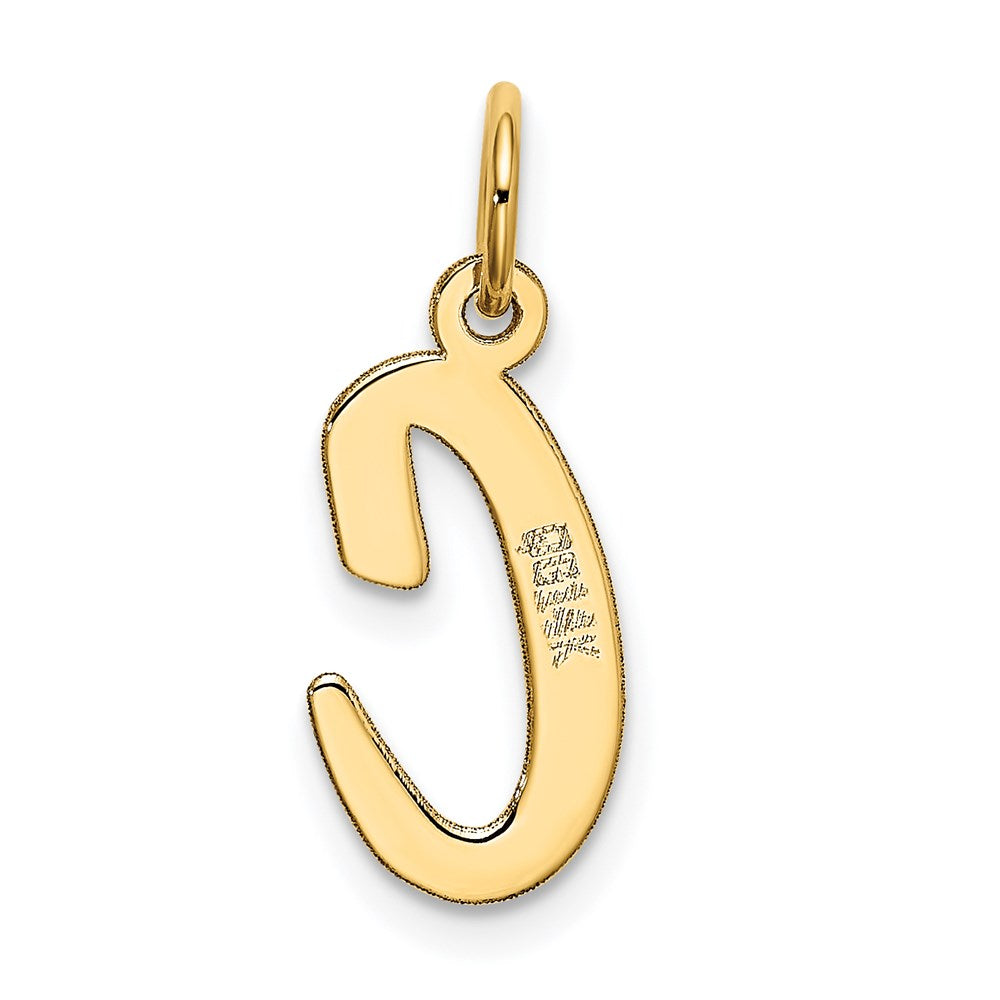 14K Gold Script Letter "C" Initial Pendant - Charlie & Co. Jewelry