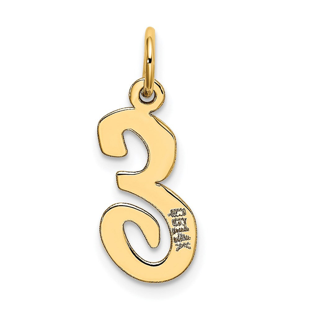 14K Gold Script Letter "E" Initial Pendant - Charlie & Co. Jewelry