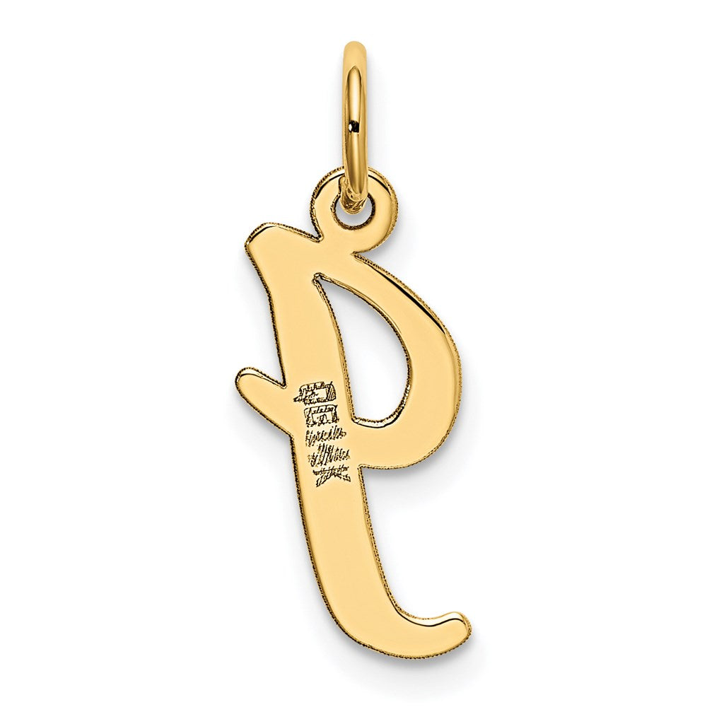 14K Gold Script Letter "I" Initial Pendant - Charlie & Co. Jewelry