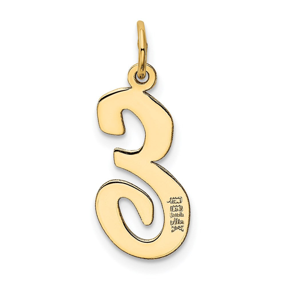 Charlie & Co Jewelry | 14k Large Script Letter E Initial Charm - Model YC662E