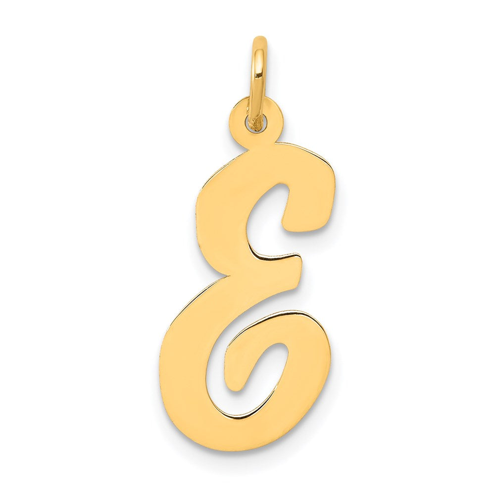 Charlie & Co Jewelry | 14k Large Script Letter E Initial Charm - Model YC662E