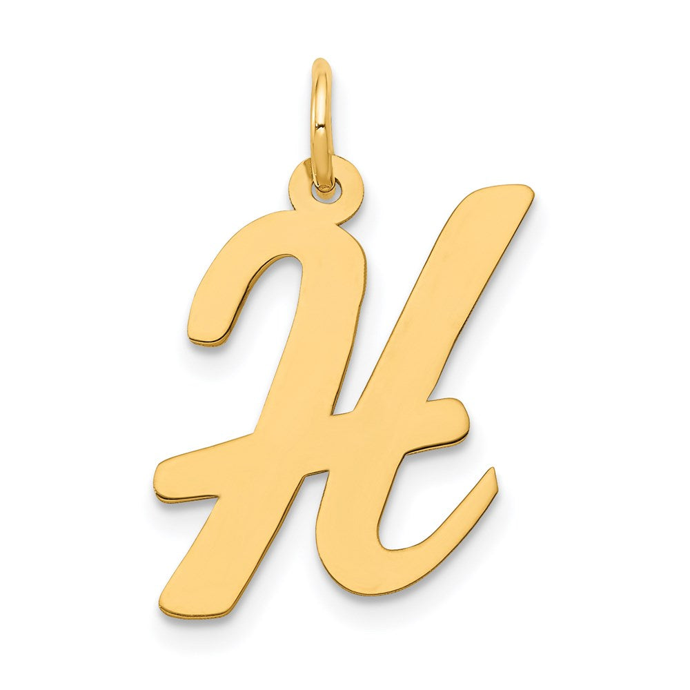 Charlie & Co Jewelry | 14k Large Script Letter H Initial Charm - Model YC662H