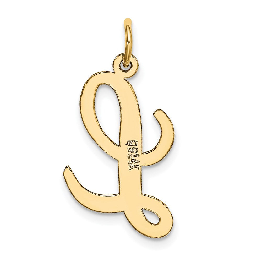 Charlie & Co Jewelry | 14k Large Script Letter L Initial Charm - Model YC662L