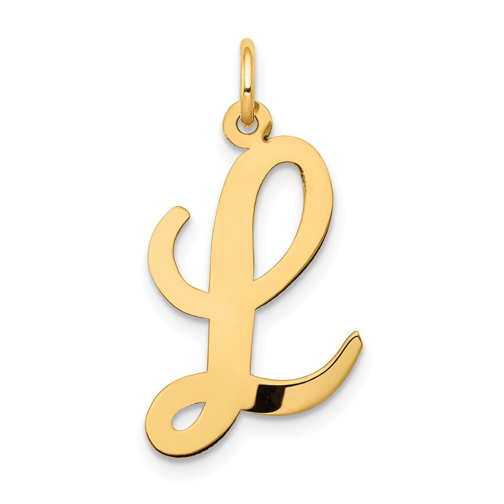 Charlie & Co Jewelry | 14k Large Script Letter L Initial Charm - Model YC662L