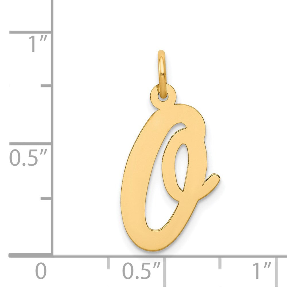 Charlie & Co Jewelry | 14k Large Script Letter O Initial Charm - Model YC662O