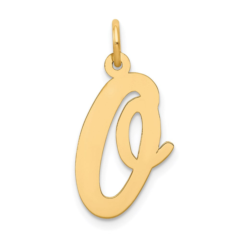 Charlie & Co Jewelry | 14k Large Script Letter O Initial Charm - Model YC662O