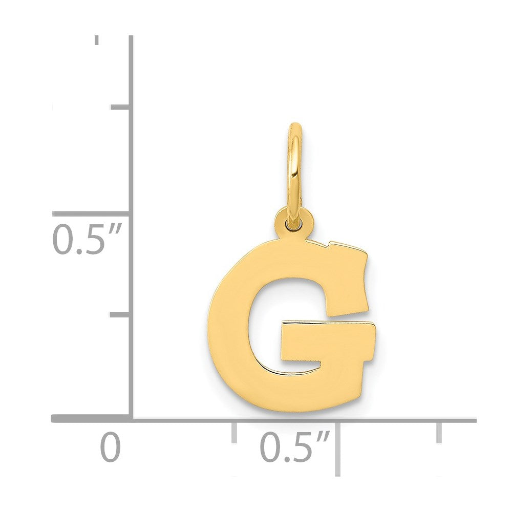 Charlie & Co Jewelry | 14k Small Block Letter G Initial Charm - Model YC664G