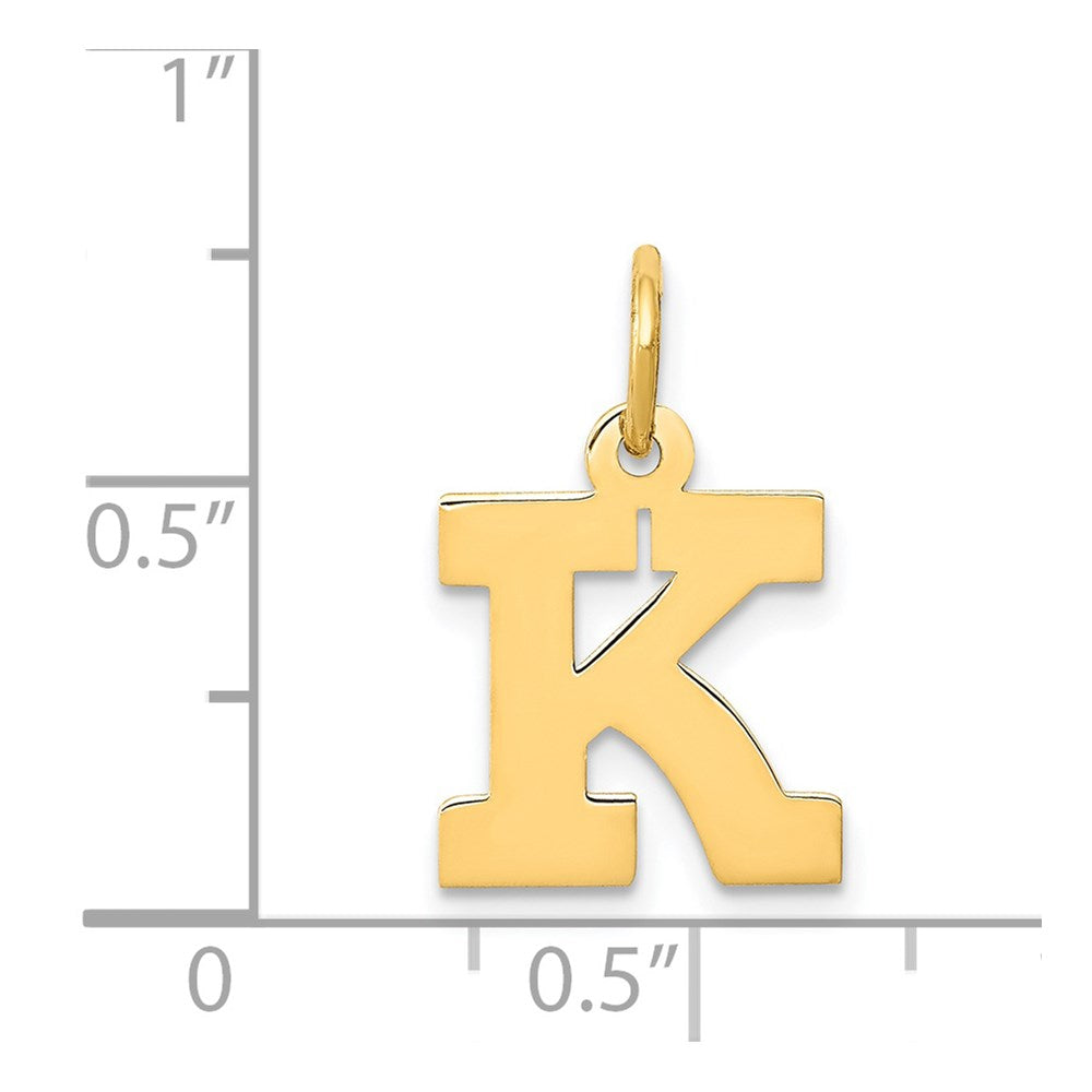 Charlie & Co Jewelry | 14k Small Block Letter K Initial Charm - Model YC664K