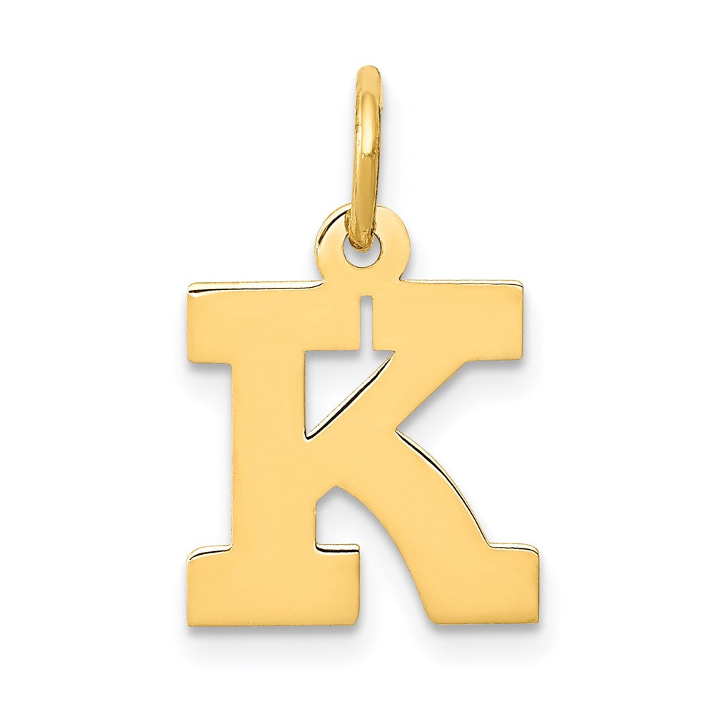 Charlie & Co Jewelry | 14k Small Block Letter K Initial Charm - Model YC664K