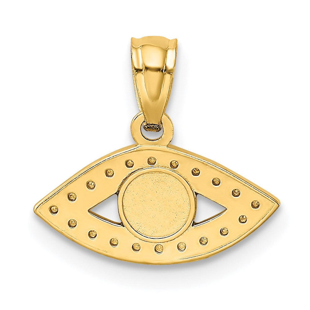 14K Gold Enameled Evil Eye Charm - Charlie & Co. Jewelry