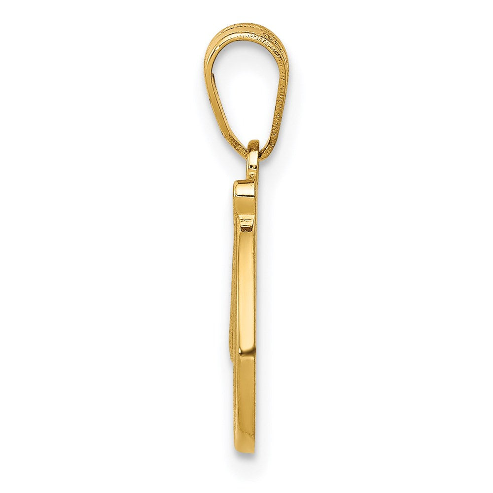 Charlie & Co Jewelry | 14ky Script Letter D Initial Pendant - Model YC993D