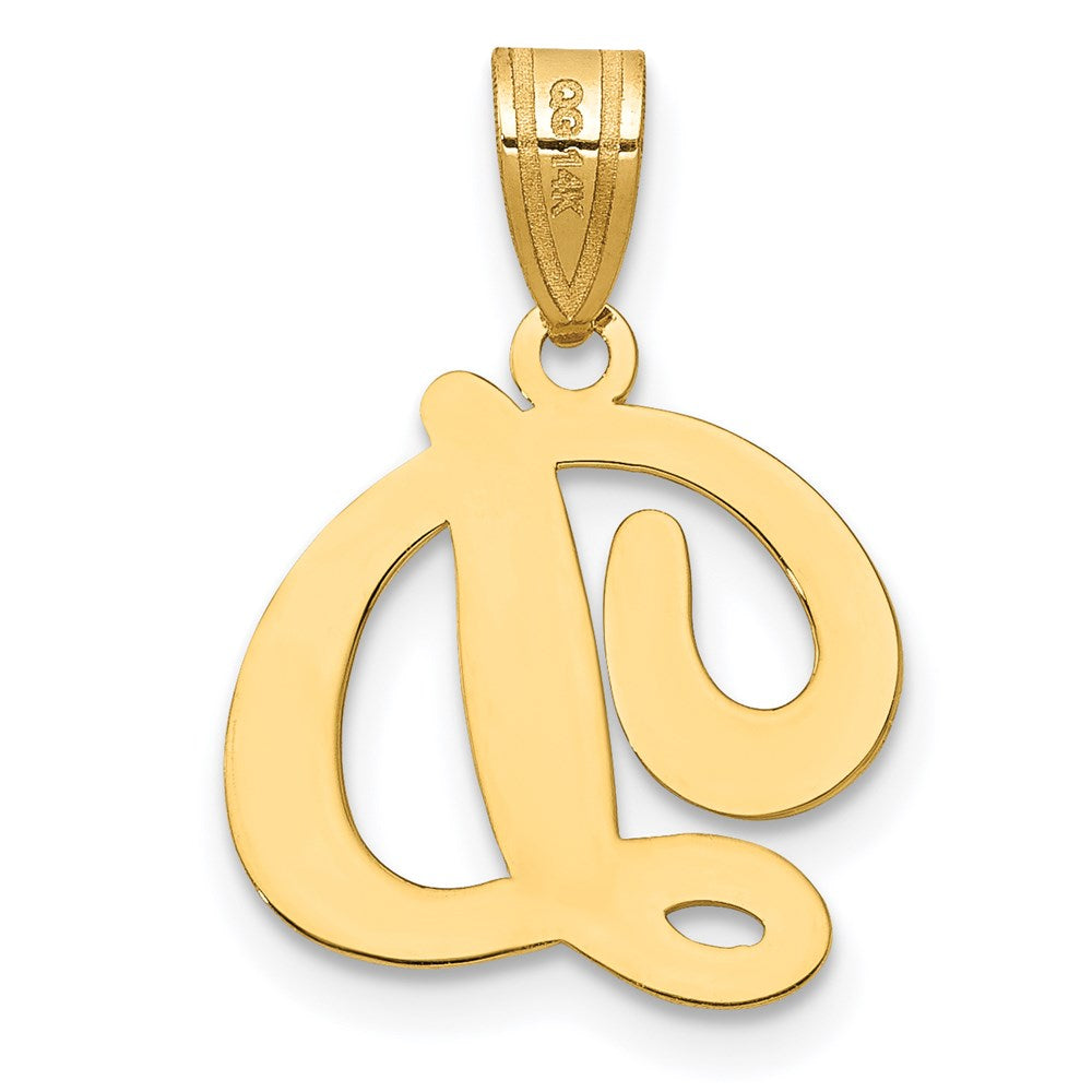Charlie & Co Jewelry | 14ky Script Letter D Initial Pendant - Model YC993D