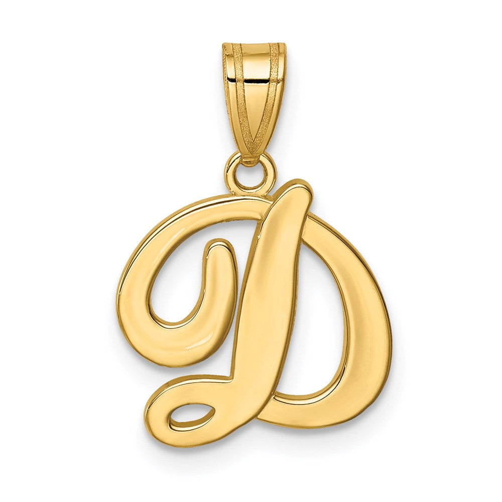 Charlie & Co Jewelry | 14ky Script Letter D Initial Pendant - Model YC993D