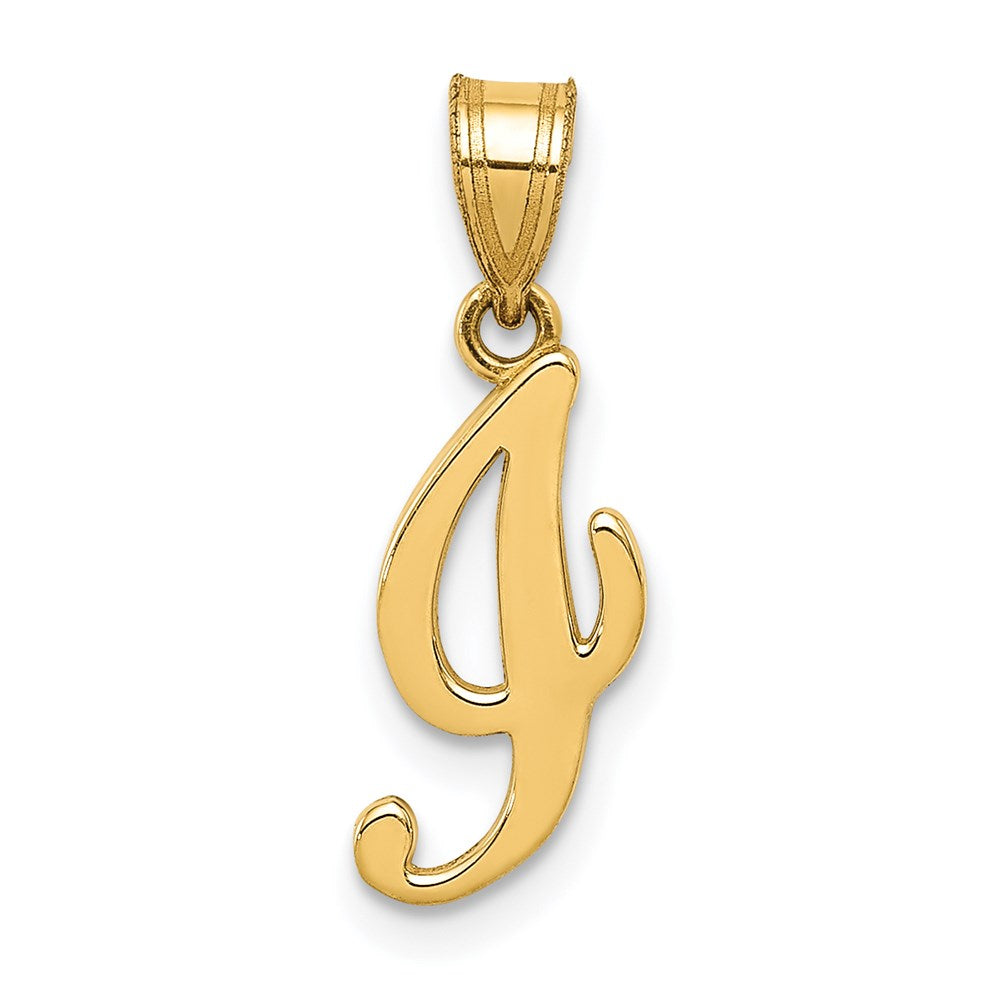Charlie & Co Jewelry | 14ky Script Letter I Initial Pendant - Model YC993I