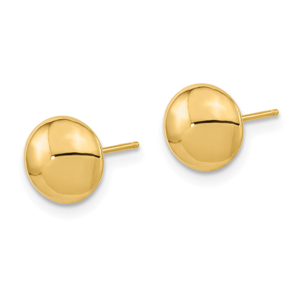 Gold Polished Button Post Earrings - Model YE1818 - Charlie & Co. Jewelry