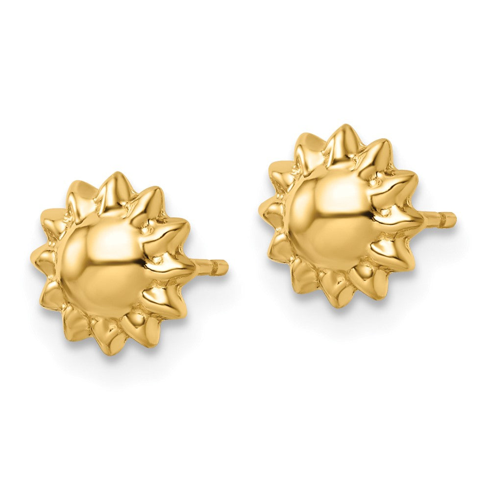 Gold Polished Sun Post Earrings - Model YE2051 - Charlie & Co. Jewelry