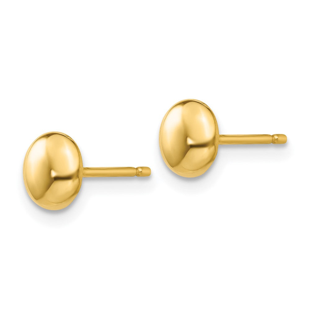 Gold Polished Button Post Earrings - Model YE313 - Charlie & Co. Jewelry