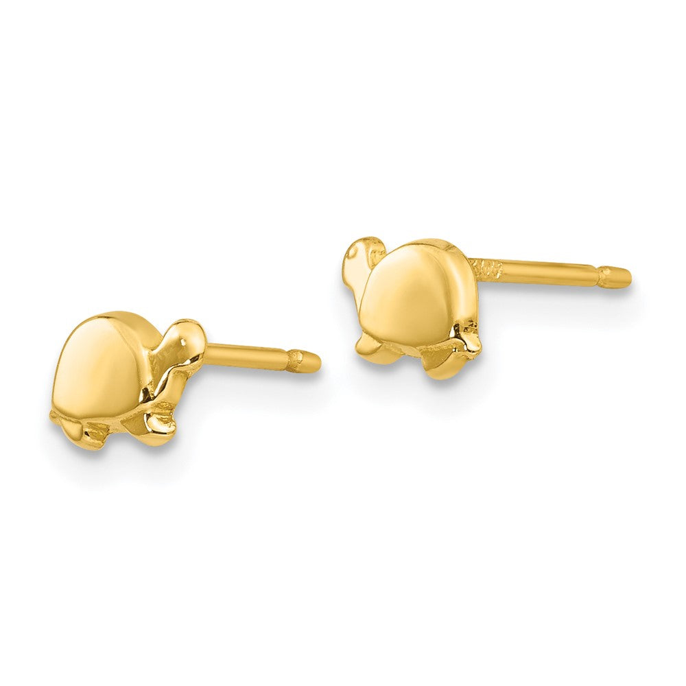 Gold Mini Turtle Earrings - Model YE611 - Charlie & Co. Jewelry