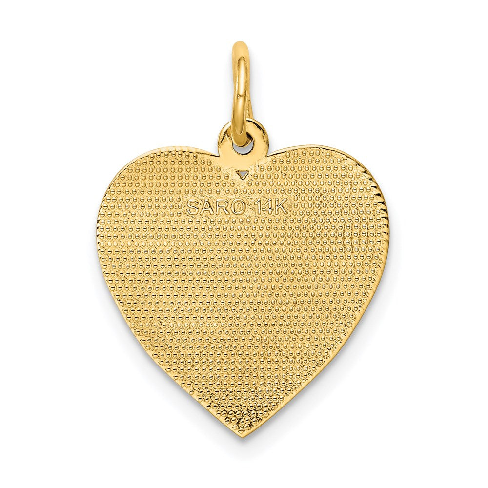 14k Grandma Heart Charm - Model C1709