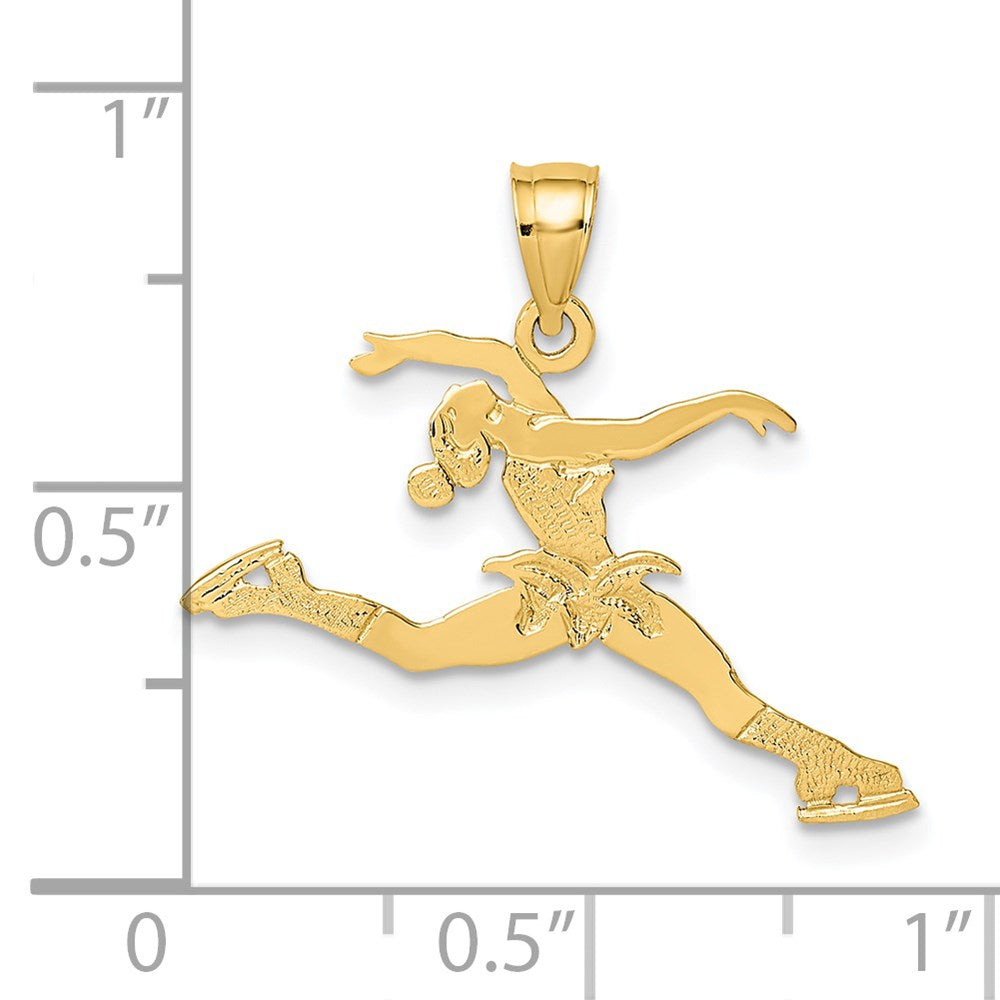 14k Ice Skater Jumping Charm - Model C3756
