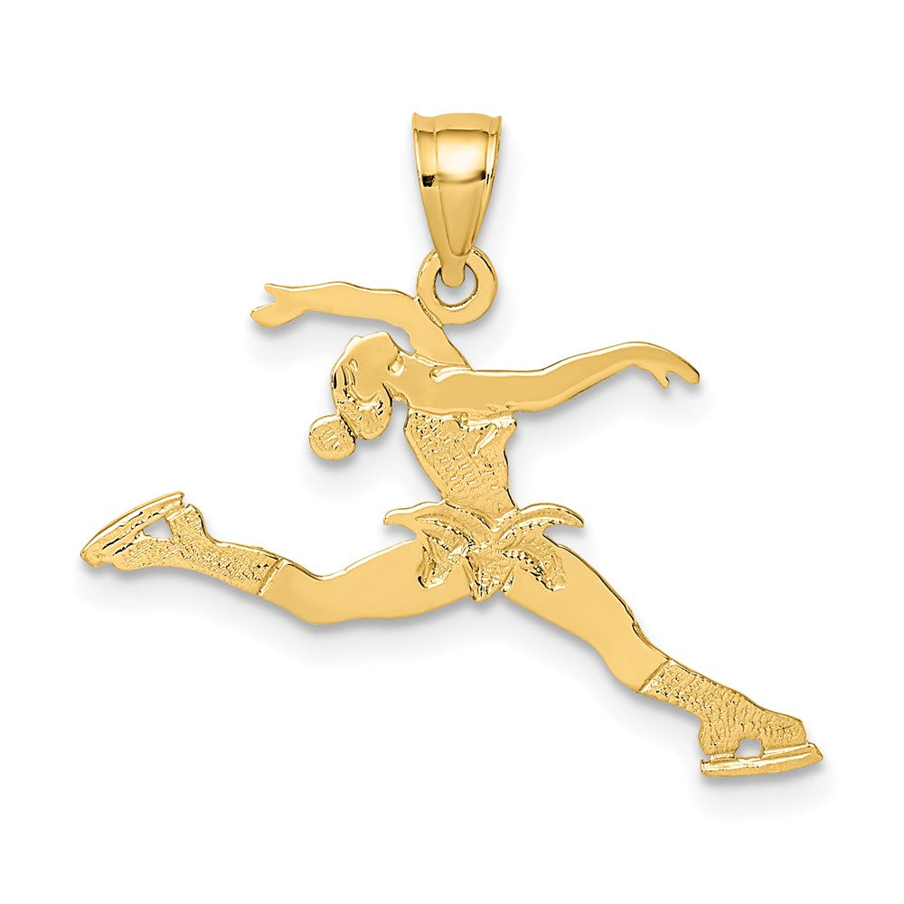 14k Ice Skater Jumping Charm - Model C3756