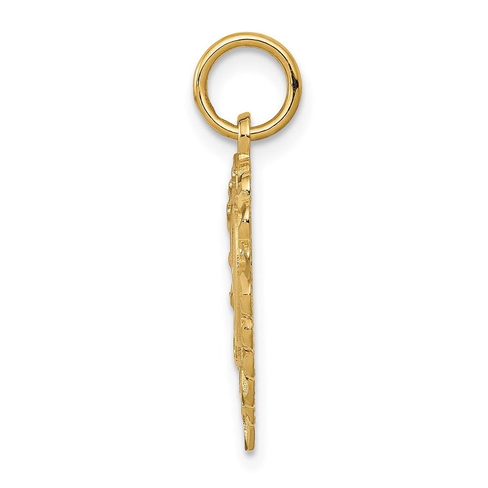 14k Heart Letter D Charm - Model C568D - Charlie & Co. Jewelry