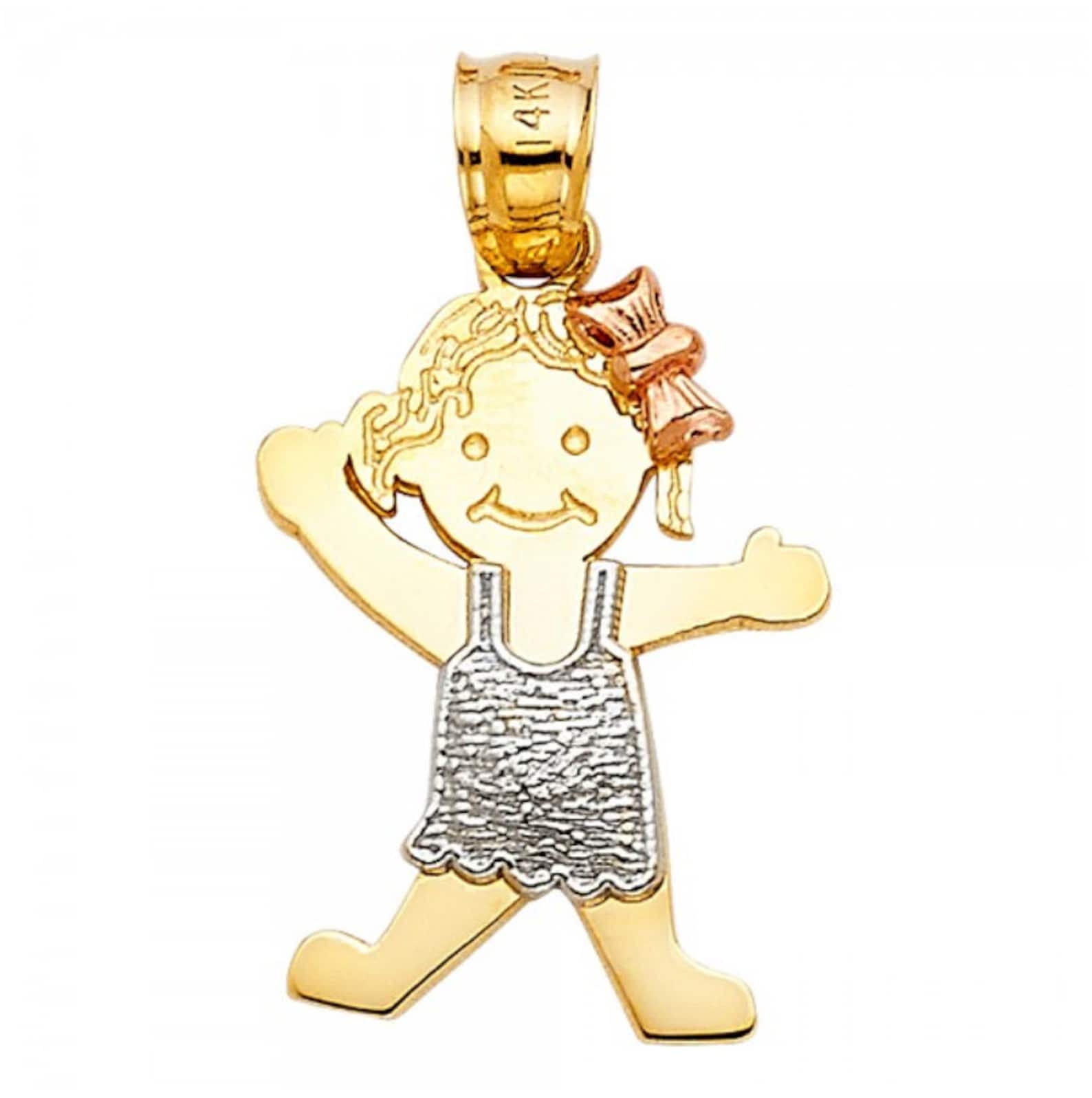 Gold Happy Girl Pendant Model-2007 - Charlie & Co. Jewelry