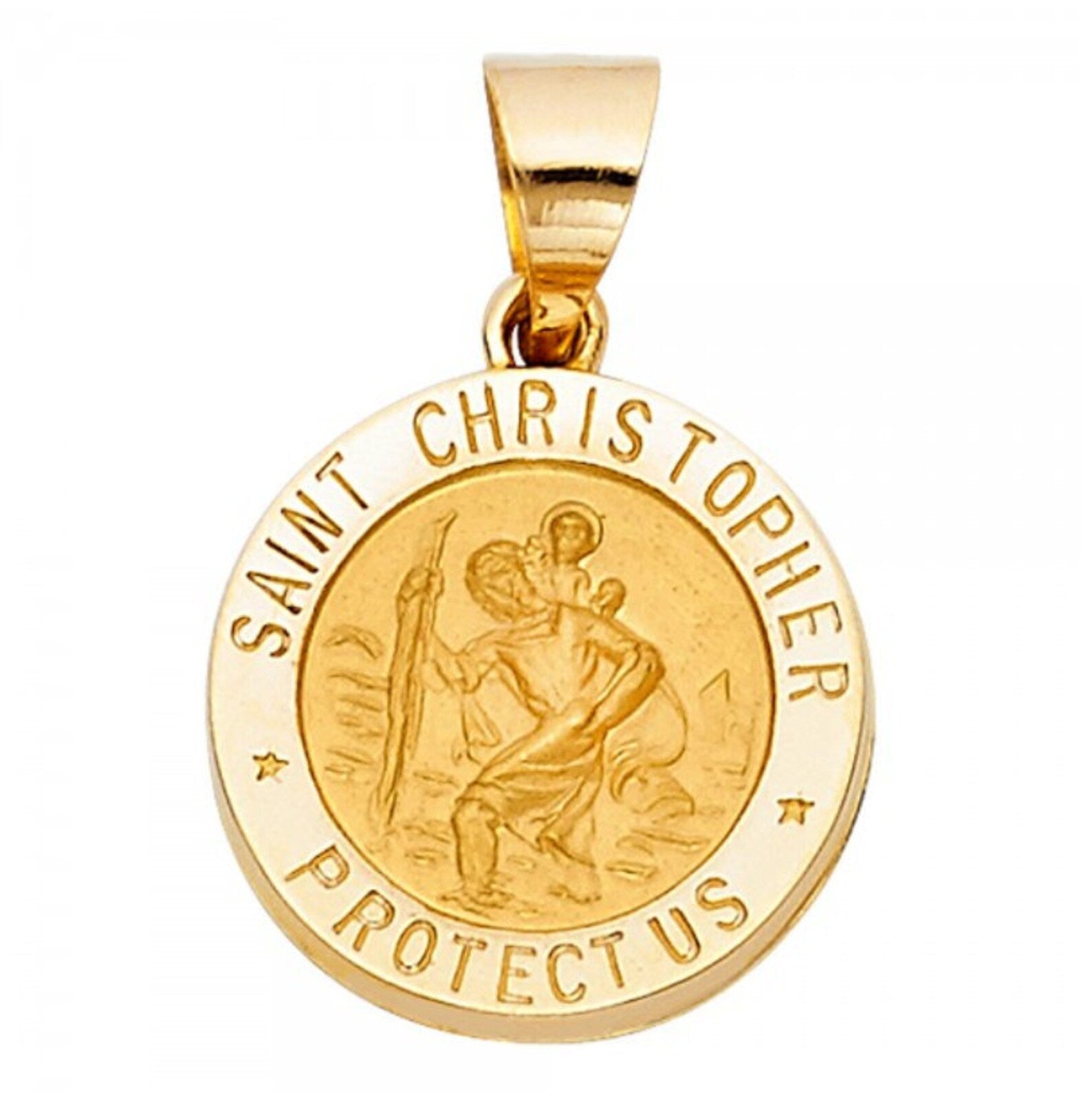 St. Christopher Gold Medal Pendant Model-1241 - Charlie & Co. Jewelry