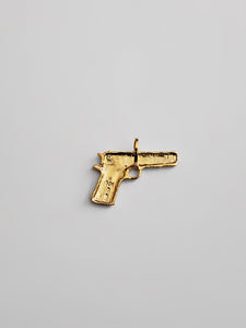 14k Real Gold Pistol Gun Pendant Model-2337 - Charlie & Co. Jewelry