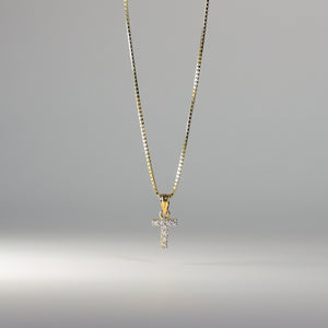 Gold Cubic Zirconia Letter T Pendant | A-Z Pendants - Charlie & Co. Jewelry