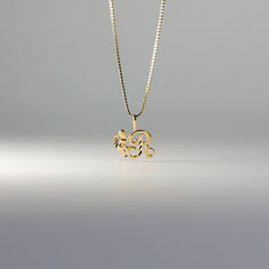 Gold Angel Letter R Pendant | A-Z Pendants - Charlie & Co. Jewelry