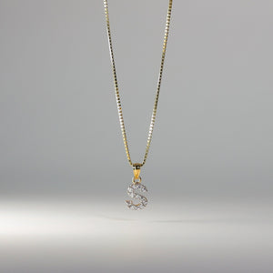 Gold Cubic Zirconia Letter S Pendant | A-Z Pendants - Charlie & Co. Jewelry