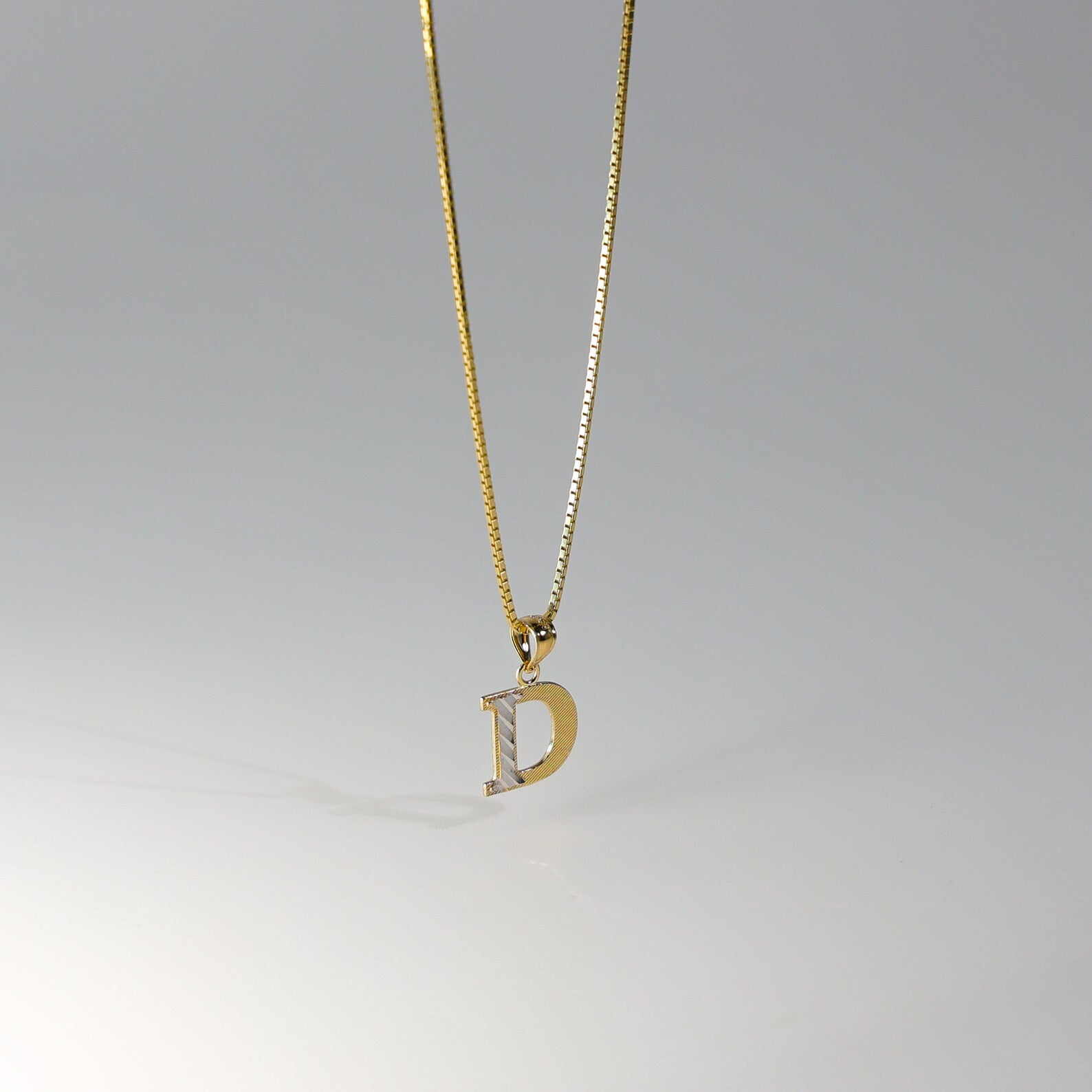 Gold Bold Letter D Pendant | A-Z Pendants - Charlie & Co. Jewelry