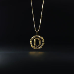 Gold Wreath O Initial Pendant | A-Z Pendants - Charlie & Co. Jewelry