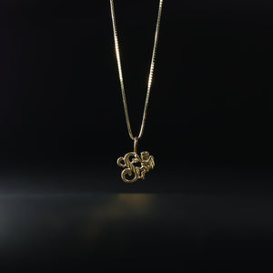 Gold Angel Letter S Pendant | A-Z Pendants - Charlie & Co. Jewelry