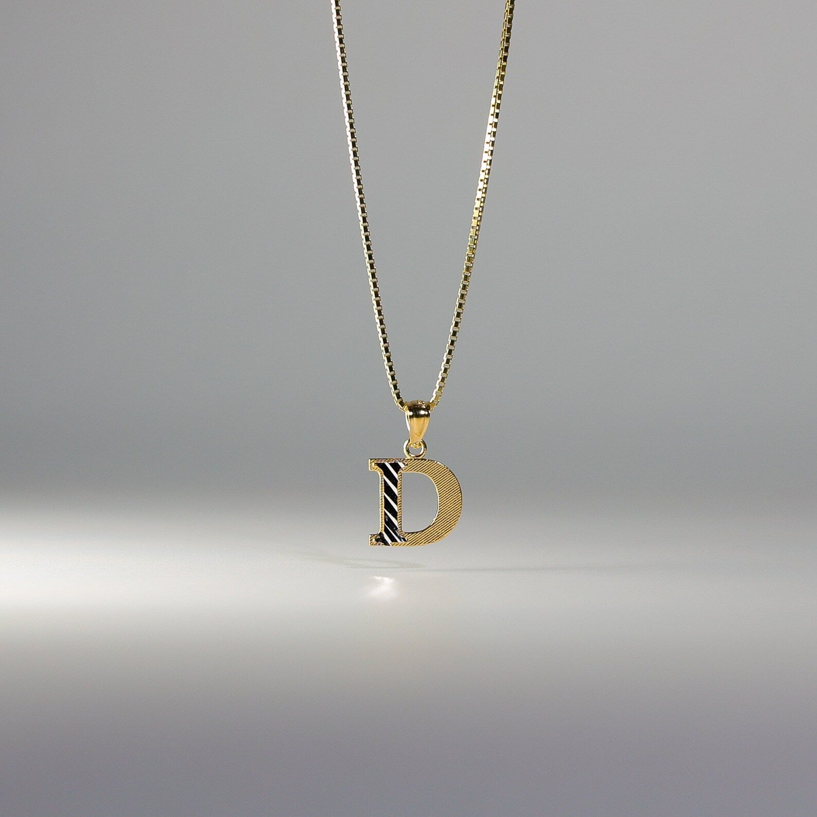 Gold Bold Letter D Pendant | A-Z Pendants - Charlie & Co. Jewelry