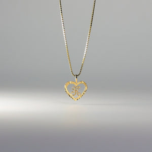 Gold Heart-Shaped Letter K Pendant | A-Z Pendants - Charlie & Co. Jewelry