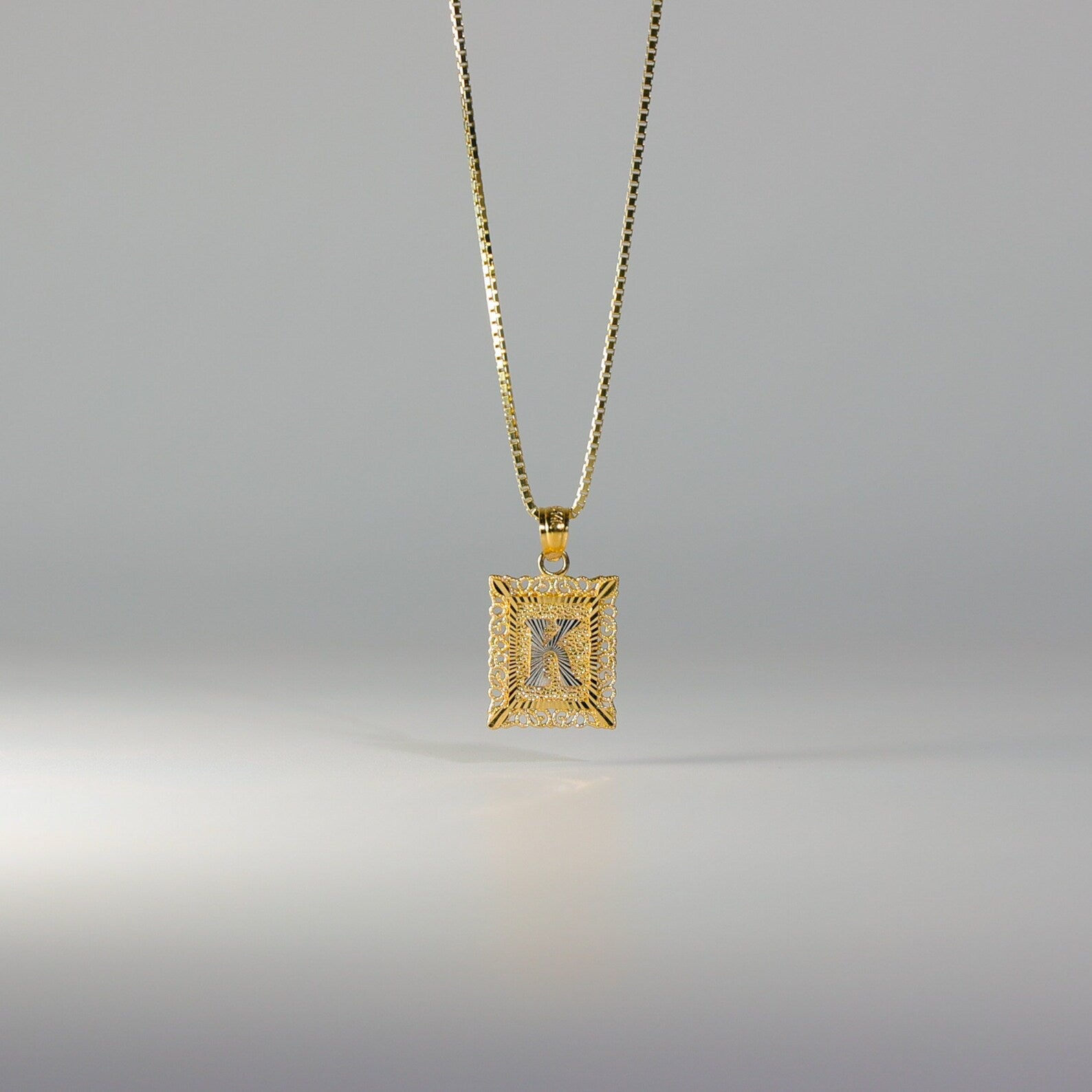 Gold Letter K Pendants | A-Z Gold Pendants - Charlie & Co. Jewelry