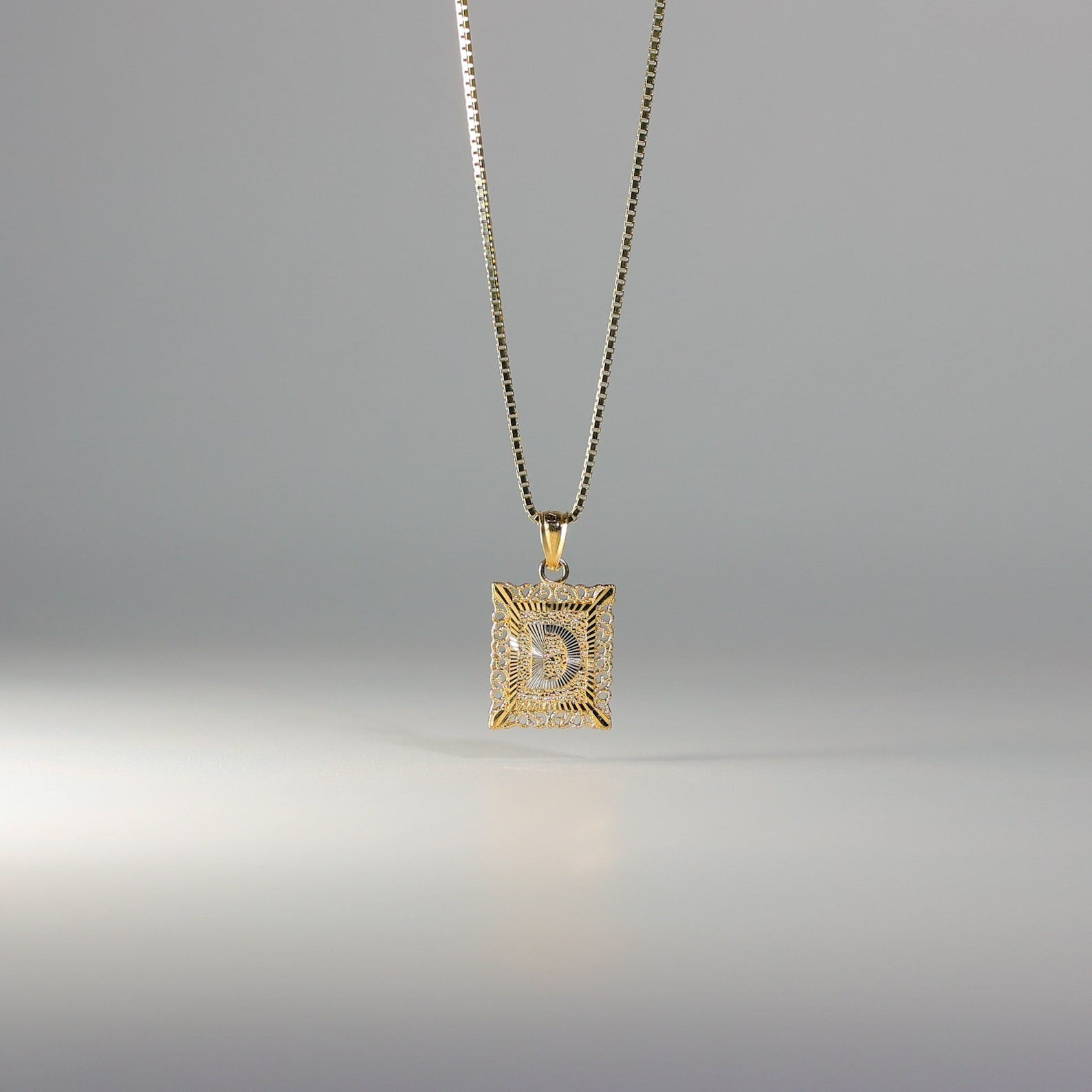 Gold Letter D Pendants | A-Z Gold Pendants - Charlie & Co. Jewelry