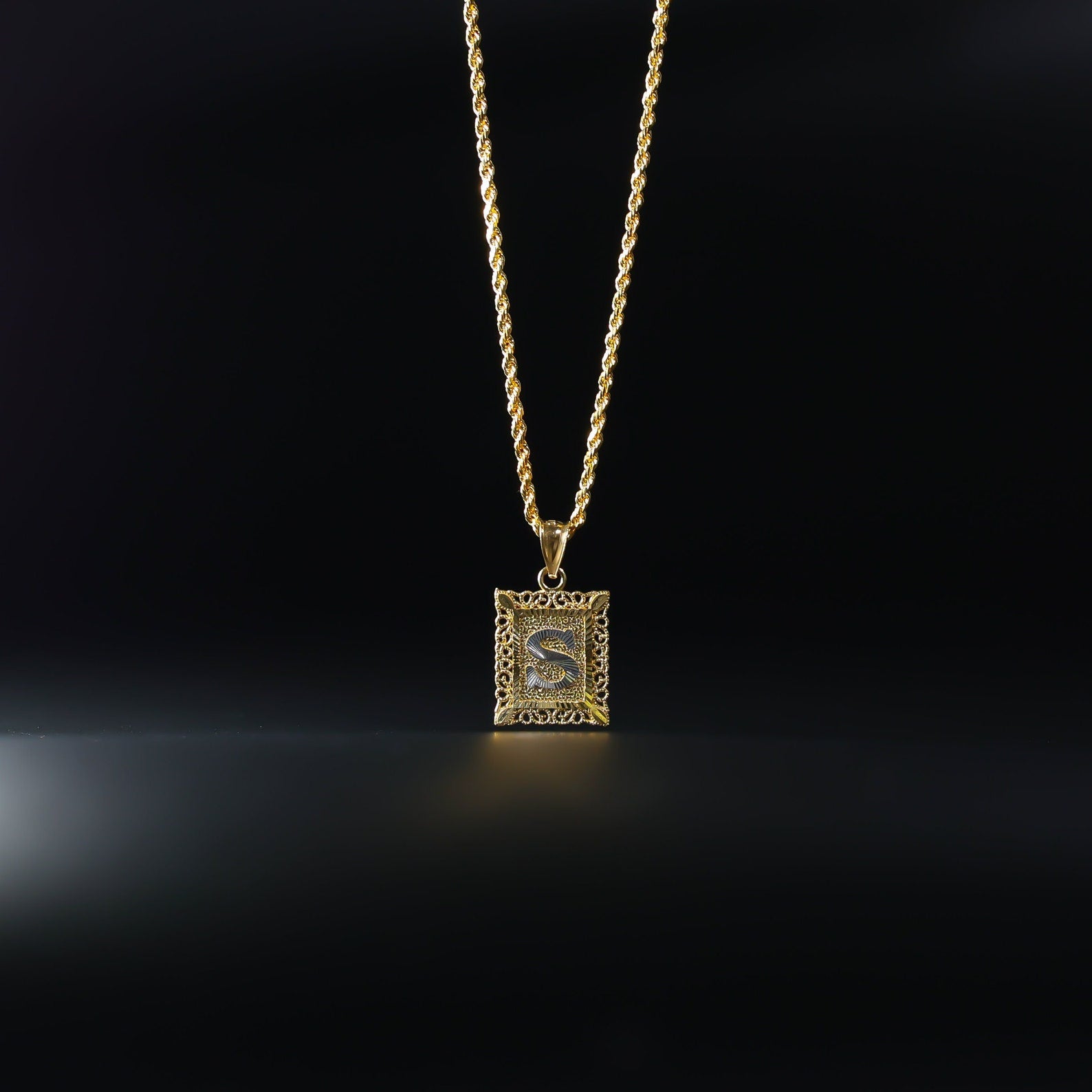 Gold Letter S Pendants | A-Z Gold Pendants - Charlie & Co. Jewelry