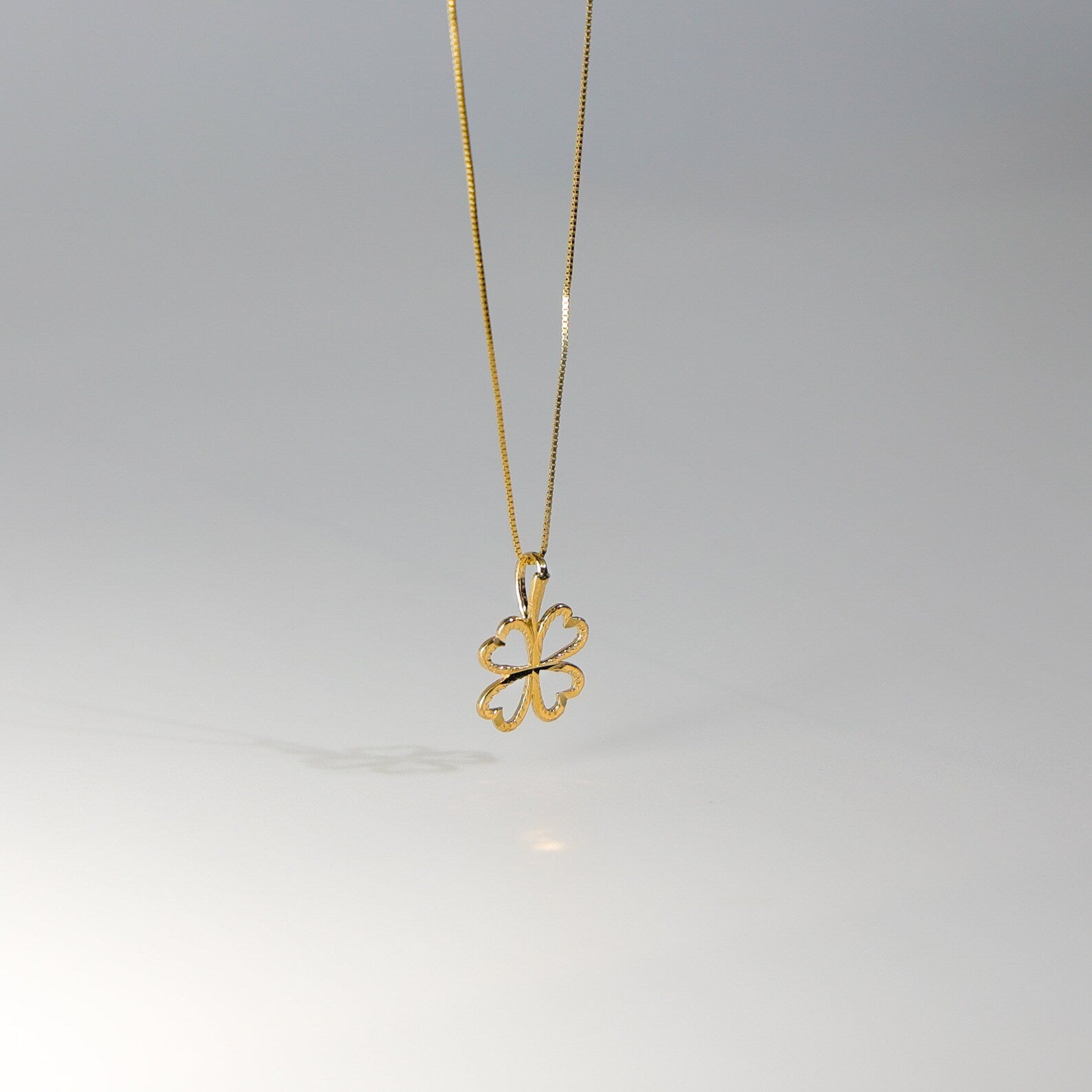Gold Four Heart Clover Pendant Model-1934 - Charlie & Co. Jewelry