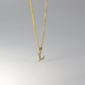 Gold Bold Letter L Pendant | A-Z Pendants - Charlie & Co. Jewelry