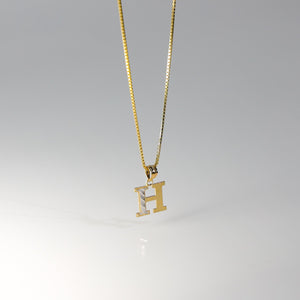 Gold Bold Letter H Pendant | A-Z Pendants - Charlie & Co. Jewelry