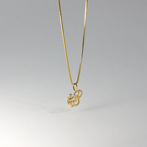 Gold Angel Letter P Pendant | A-Z Pendants - Charlie & Co. Jewelry